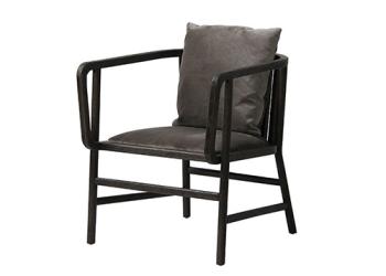 KVJ- 9168 balck oak wood armchair